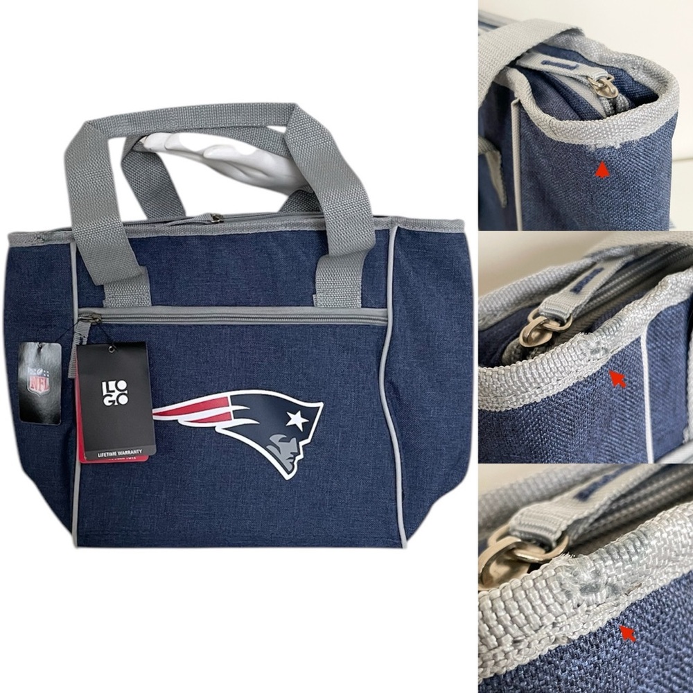 NFL New England Patriots Crosshatch 16-Can Cooler Tote Unisex Bag